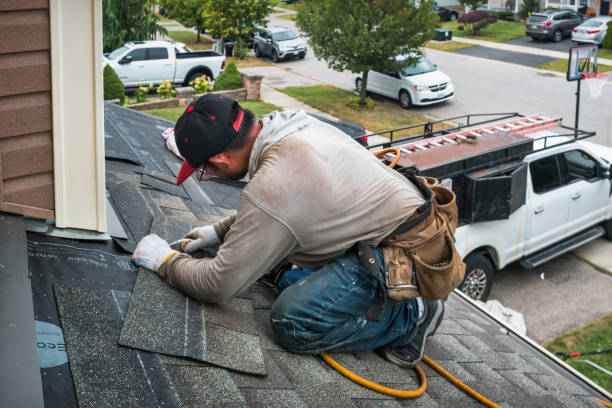 Professional Flat Roof Repair technician working in Deer Park, NY